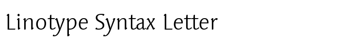 Linotype Syntax Letter